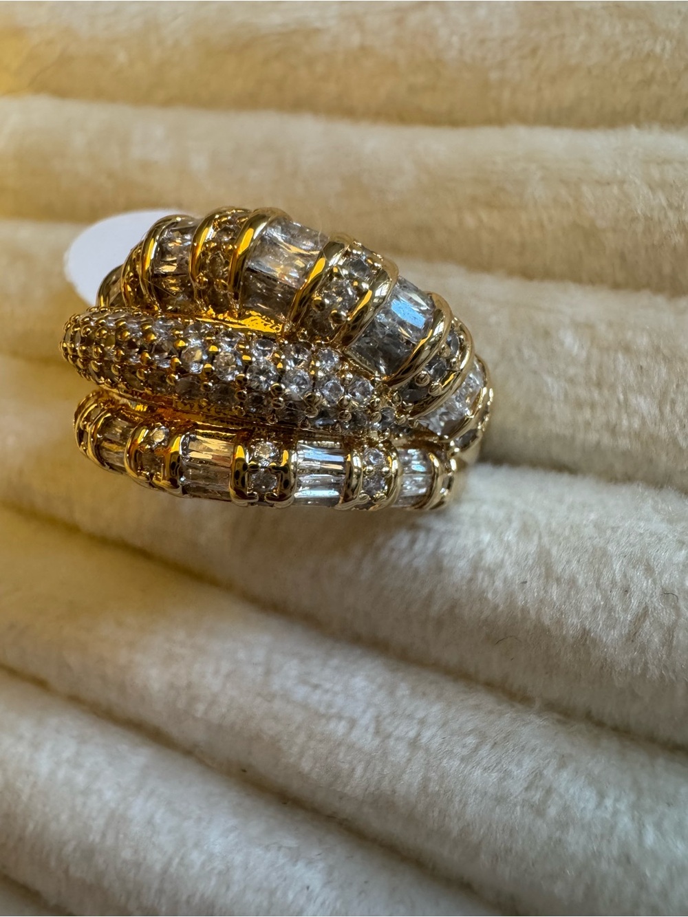 Wrapped in Jewels - April 26 birthday - Gold with CZ